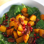 Butternut Squash Salad with Pomegranate and Kale